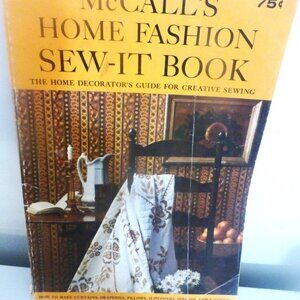 1965 McCall's HOME FASHION SEW IT BOOK Curtains Pillows Slipcover Blanket Table